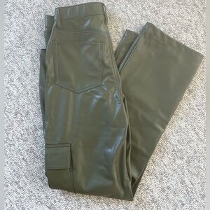 Abercrombie & Fitch leather cargo pants